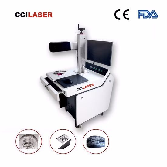 Autofocus 3D UV Marcação a laser/Impressão/Máquina de gravação para aço inoxidável/cobre/acrílico/couro/papel